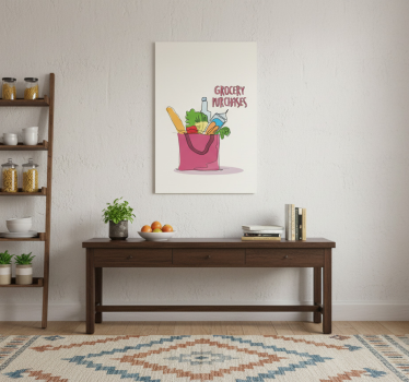 Poster cozinha ilustração de mercado - TenStickers