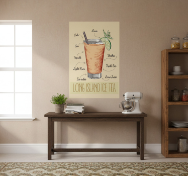 Poster cozinha long island ice tea - TenStickers