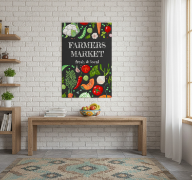 Poster cozinha mercado de agricultores - TenStickers