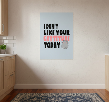 Poster cozinha observe sua atitude com humor - TenStickers