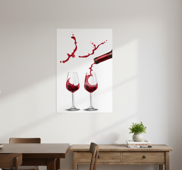 Poster cozinha splash dinâmico de vinho - TenStickers