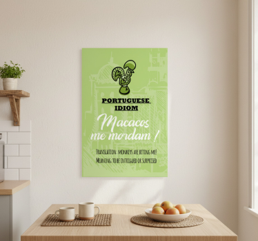 Poster cozinha tradução do ditado português surpreso - TenStickers