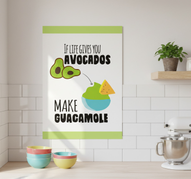 Poster cozinha trocadilho engraçado de abacate - TenStickers