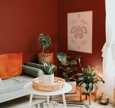 Poster de borboleta no estilo boho - TenStickers