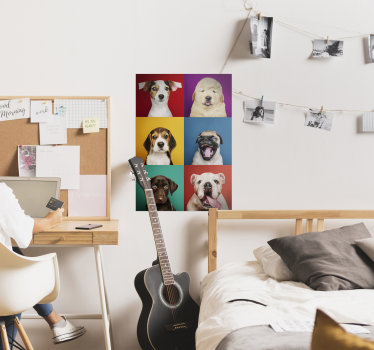 Poster de cães fofos e engraçados - TenStickers