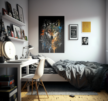 Poster pintura de lobo - TenStickers