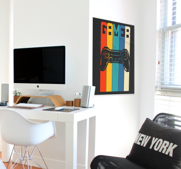 Poster decorativo com comando Gamer - TenStickers