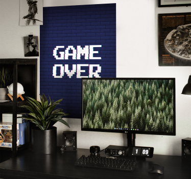 Poster decorativo gaming Game Over - TenStickers
