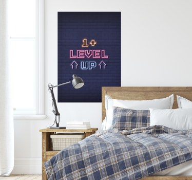 Poster decorativo gaming level up - TenStickers