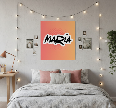 Poster juvenil arte de nome personalizada - TenStickers