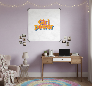 Poster juvenil citação de empoderamento com flores - TenStickers