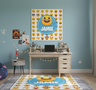 Poster juvenil coleção de expressões emoji - TenStickers