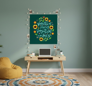 Poster juvenil com citação motivacional em cores lindas - TenStickers