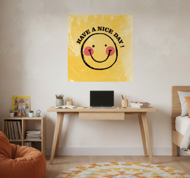 Poster juvenil com design de carinha sorridente - TenStickers