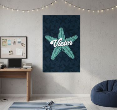 Poster juvenil estrela do mar com nome - TenStickers