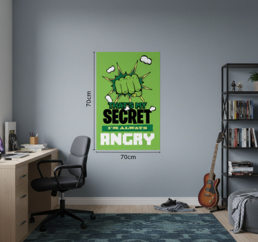 Poster juvenil eu estou sempre com raiva - TenStickers