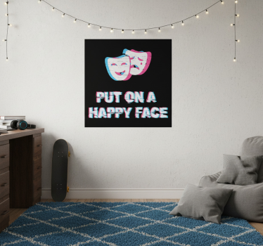 Poster juvenil expressão de rosto feliz - TenStickers
