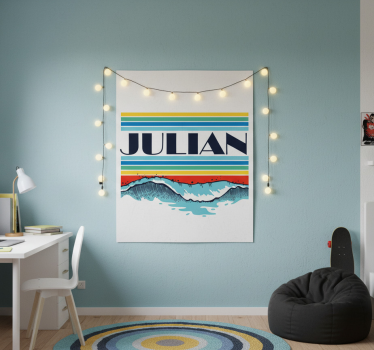 Poster juvenil paisagem marinha personalizada - TenStickers