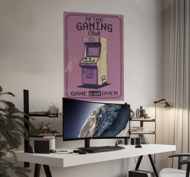 Poster juvenil clube de Jogos Retro - TenStickers