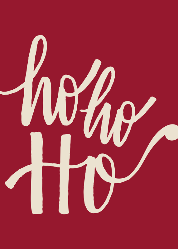 Poster Natal ho ho ho - TenStickers