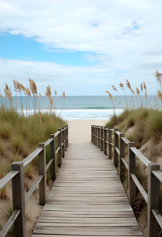 Poster foto realista praia ventosa - TenStickers