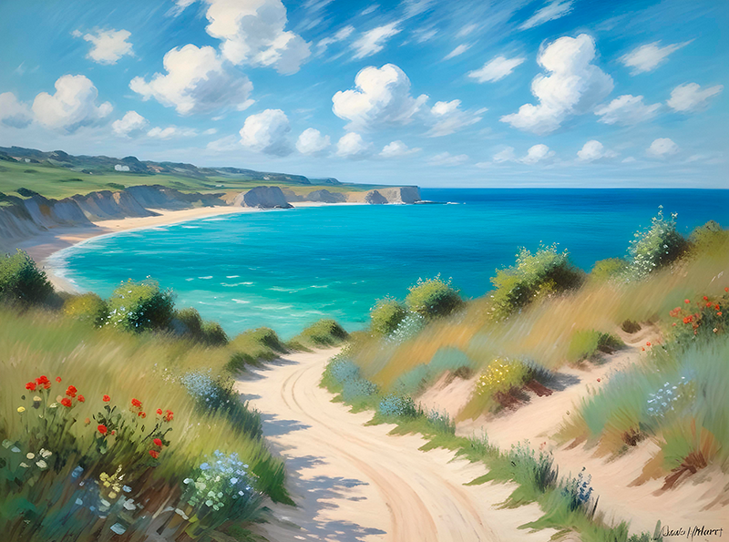 Poster de paisagens linda vista do mar - TenStickers