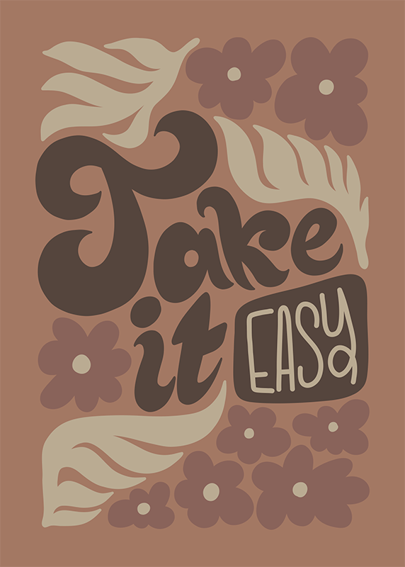 Poster de frases take it easy - TenStickers