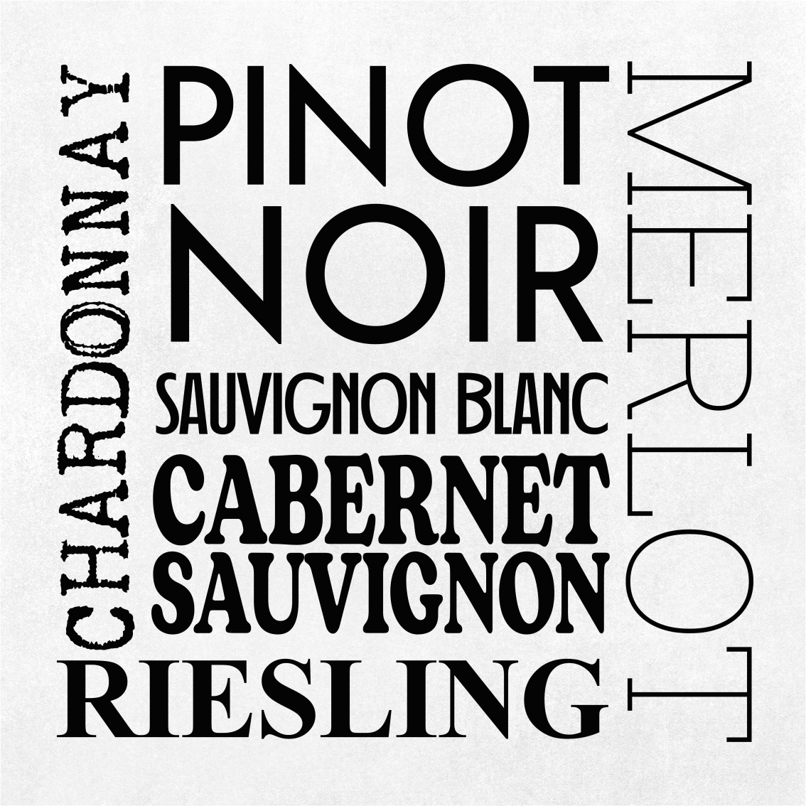 Poster cozinha tipos de vinho - TenStickers