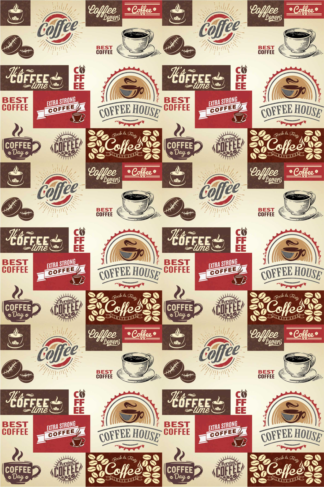 Poster cozinha café retrô - TenStickers