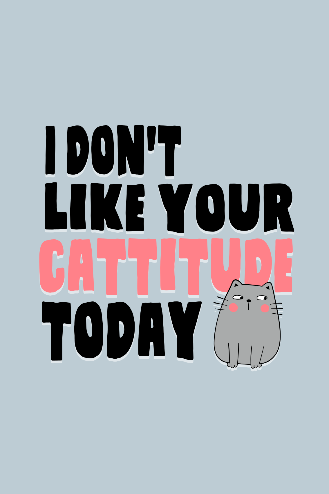 Poster cozinha observe sua atitude com humor - TenStickers