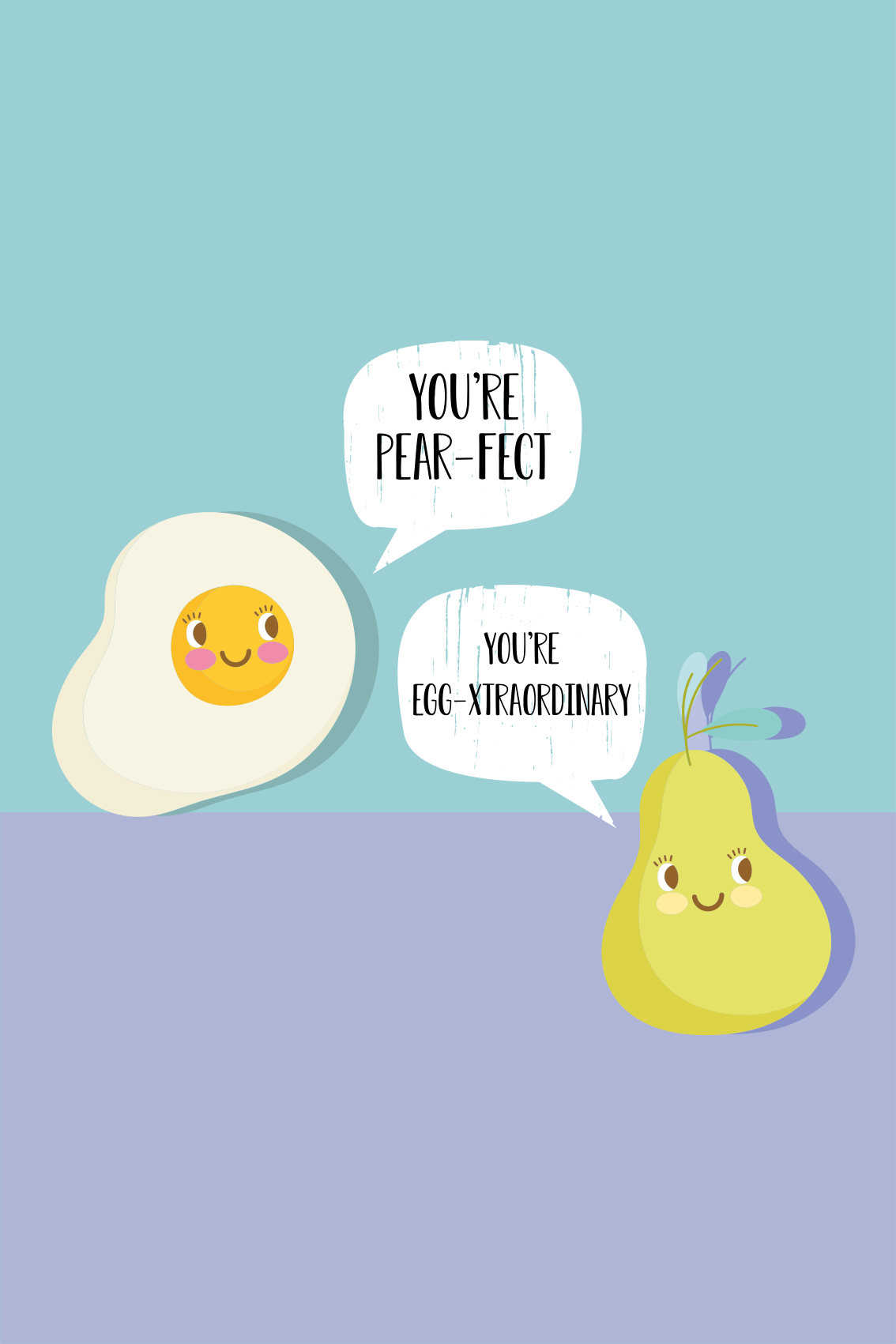Poster cozinha trocadilho de ovo e pera - TenStickers