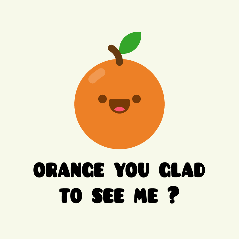 Poster cozinha com frase engraçada e laranja - TenStickers