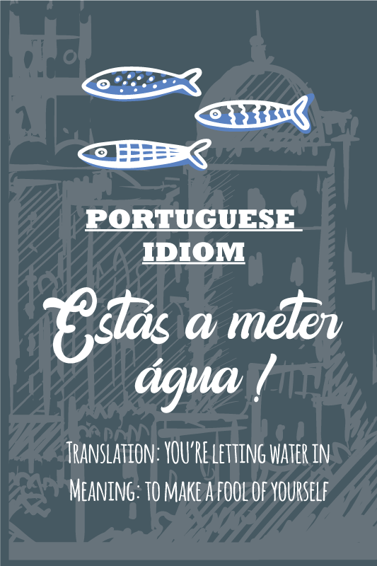 Poster cozinha tradução do ditado português idiota - TenStickers