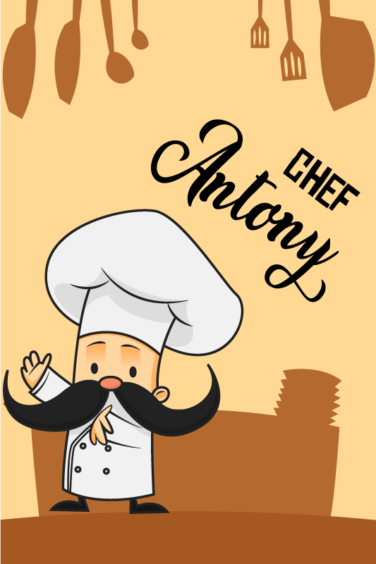 Poster cozinha chef personalizado - TenStickers