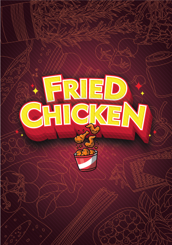 Poster cozinha graffiti taco de frango frito - TenStickers