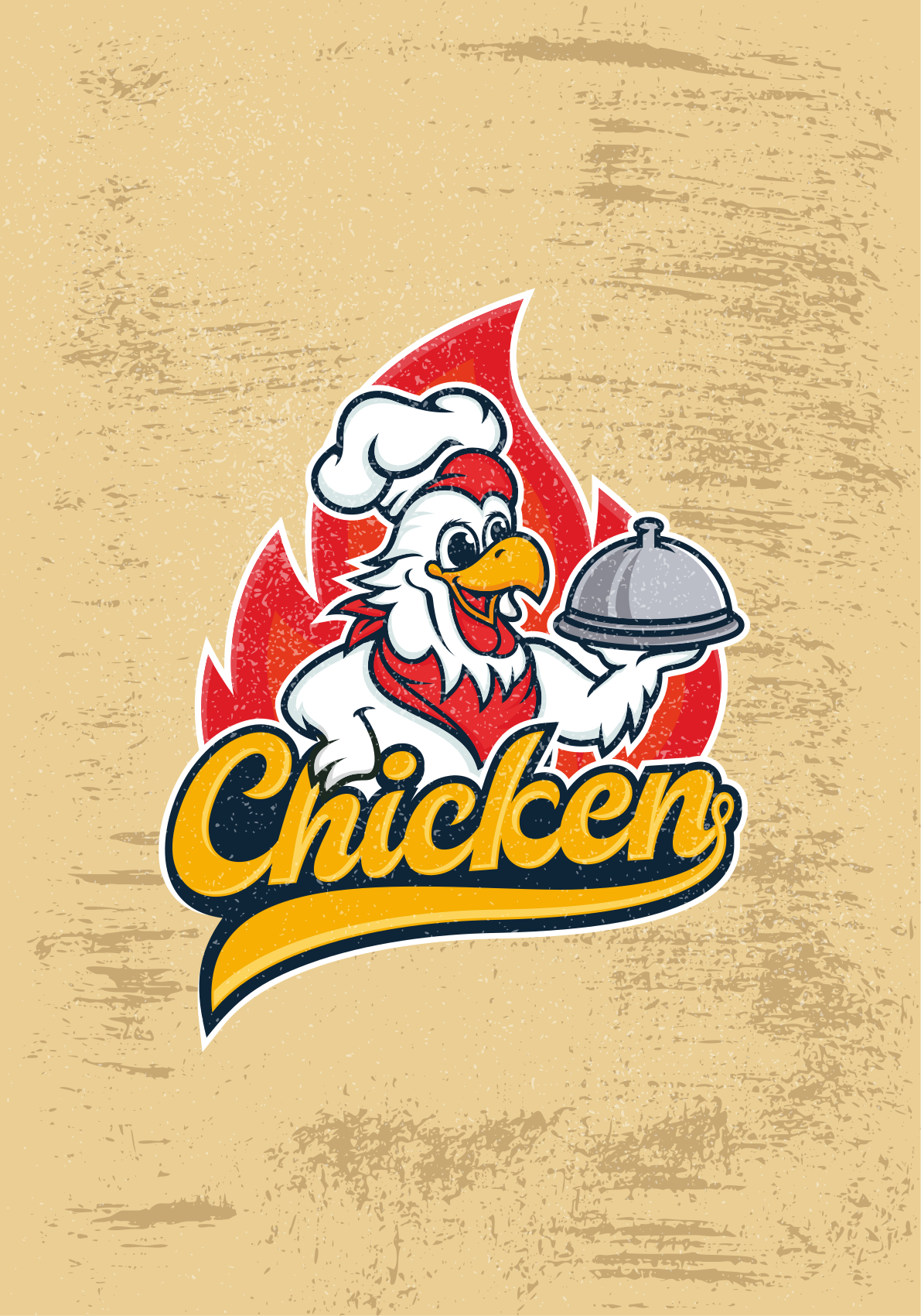Poster cozinha chef de galinha vintage - TenStickers