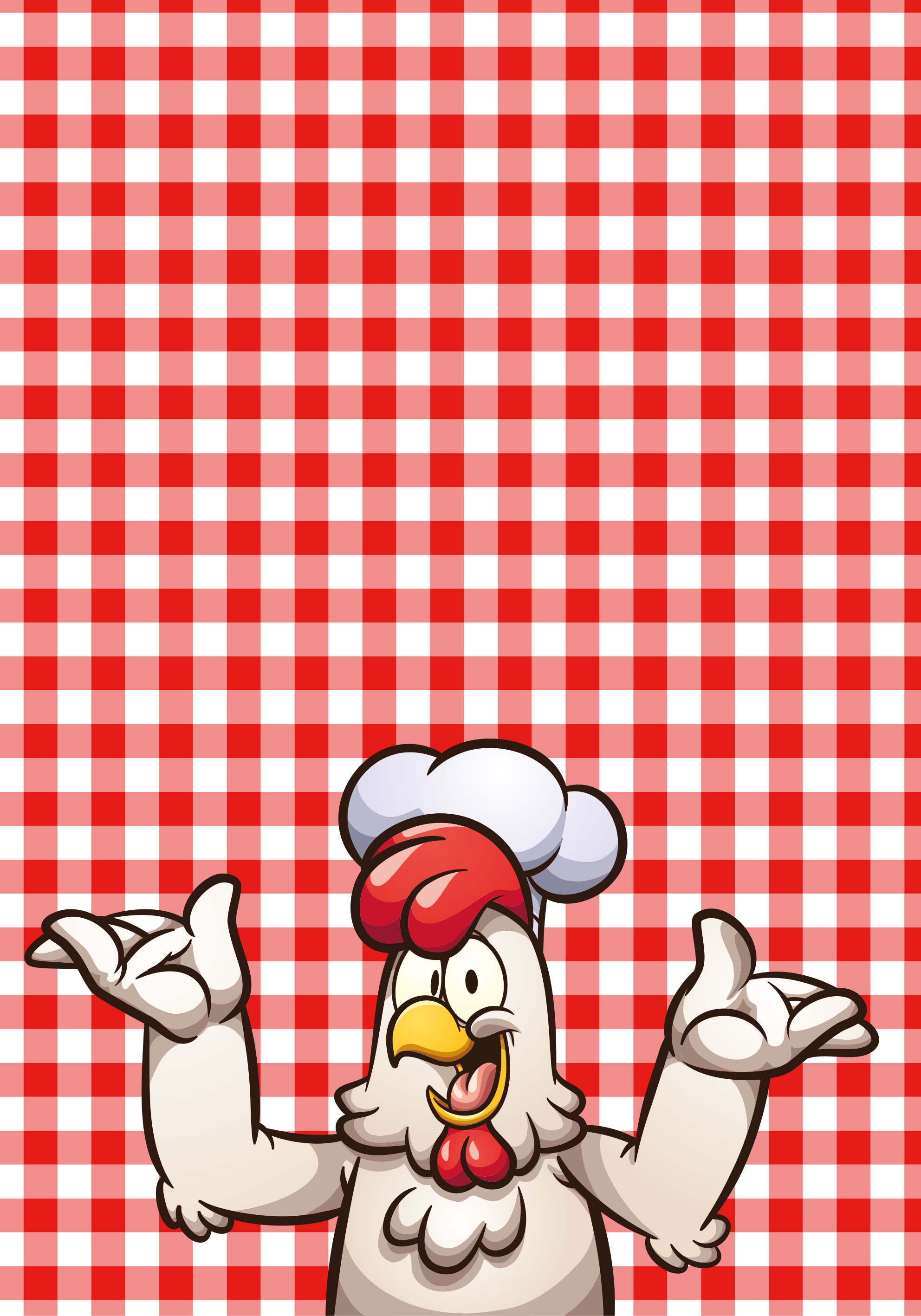 Poster cozinha frango cozinheiro em cartoon - TenStickers
