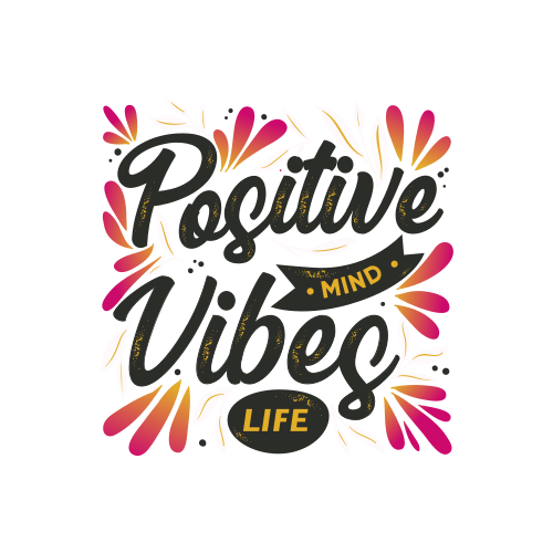 Poster escritório mente positiva, vibrações positivas - TenStickers
