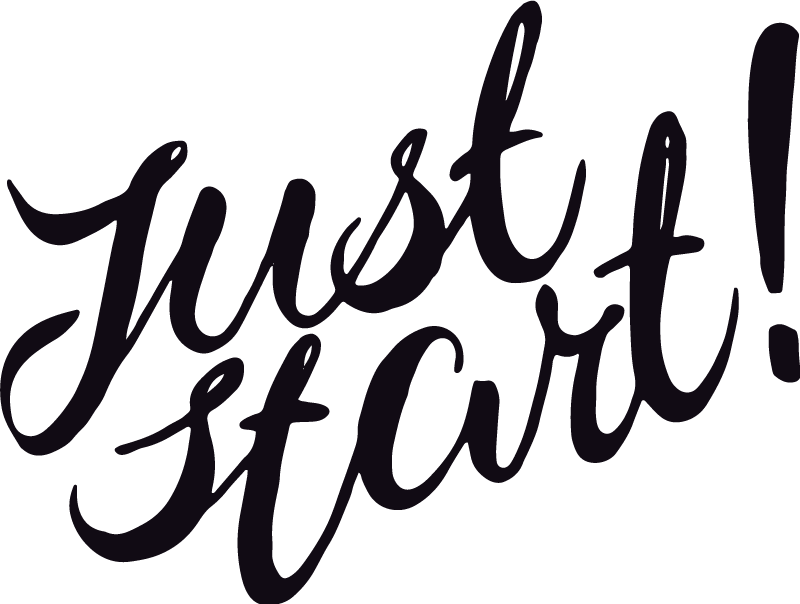 Poster escritório apenas comece - TenStickers