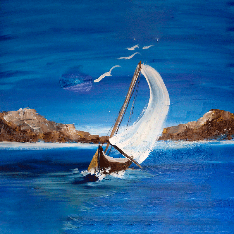 Poster para sala barcos à vela em tela - TenStickers