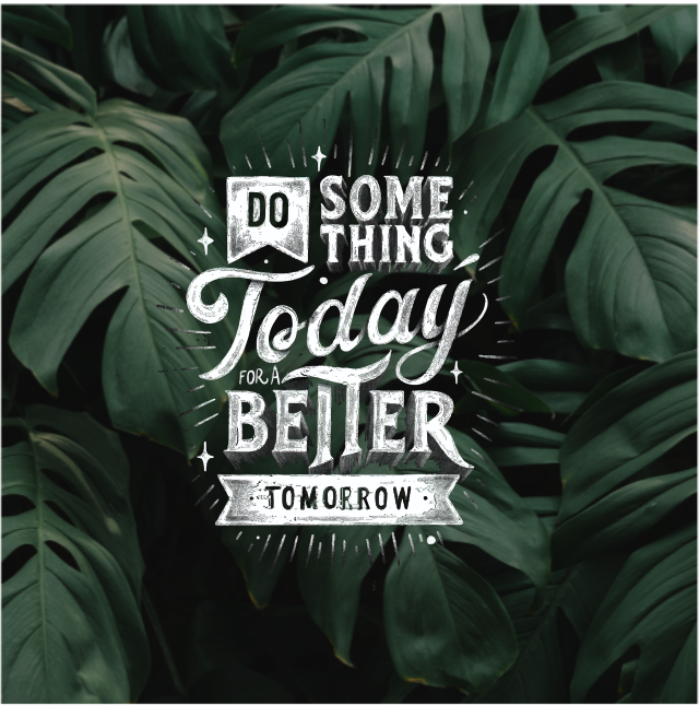 Poster para sala citação um amanhã melhor - TenStickers
