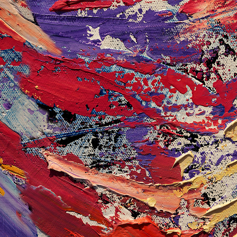 Poster para sala pintura com cores vibrantes - TenStickers