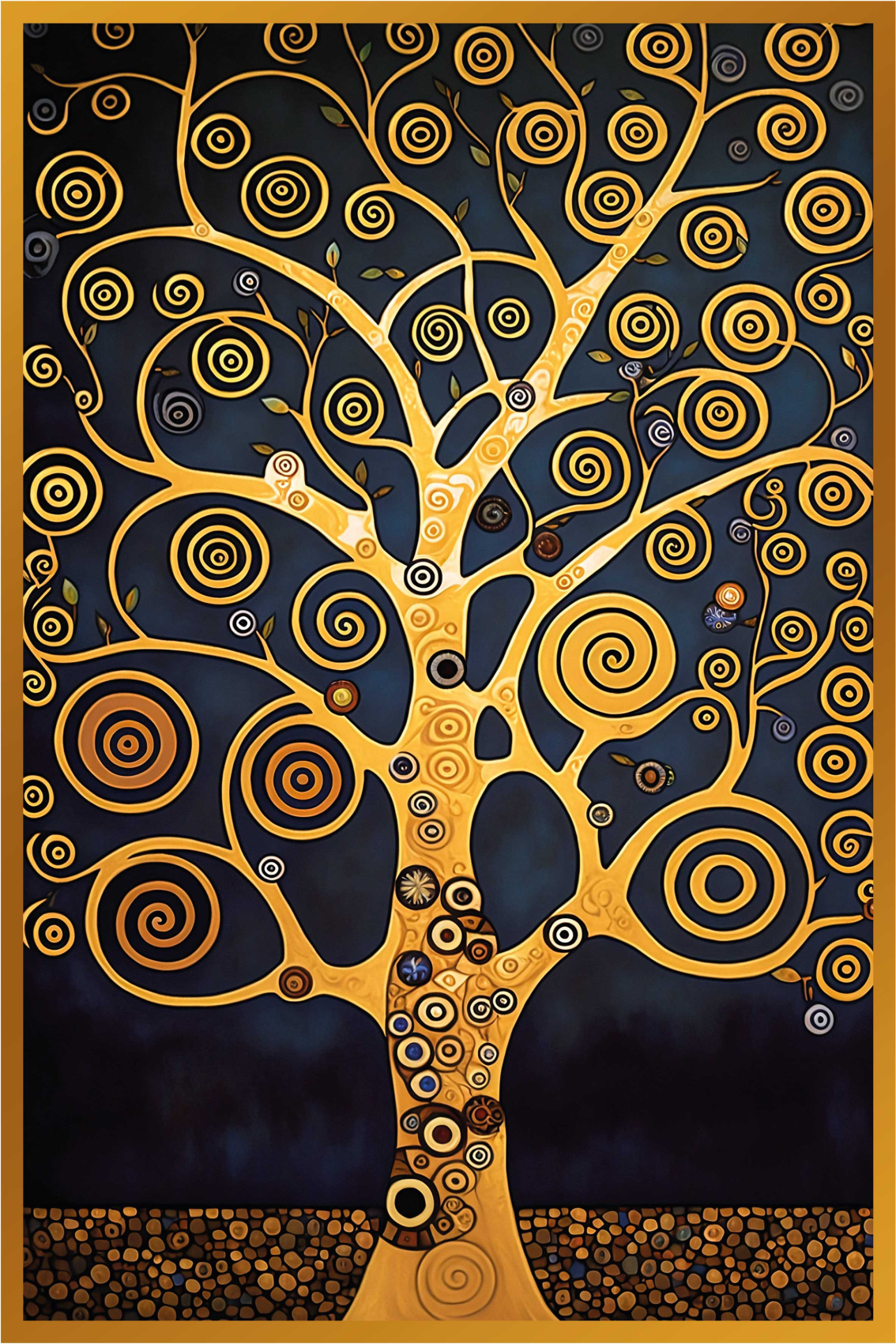 Poster para sala arte abstrata de árvore - TenStickers