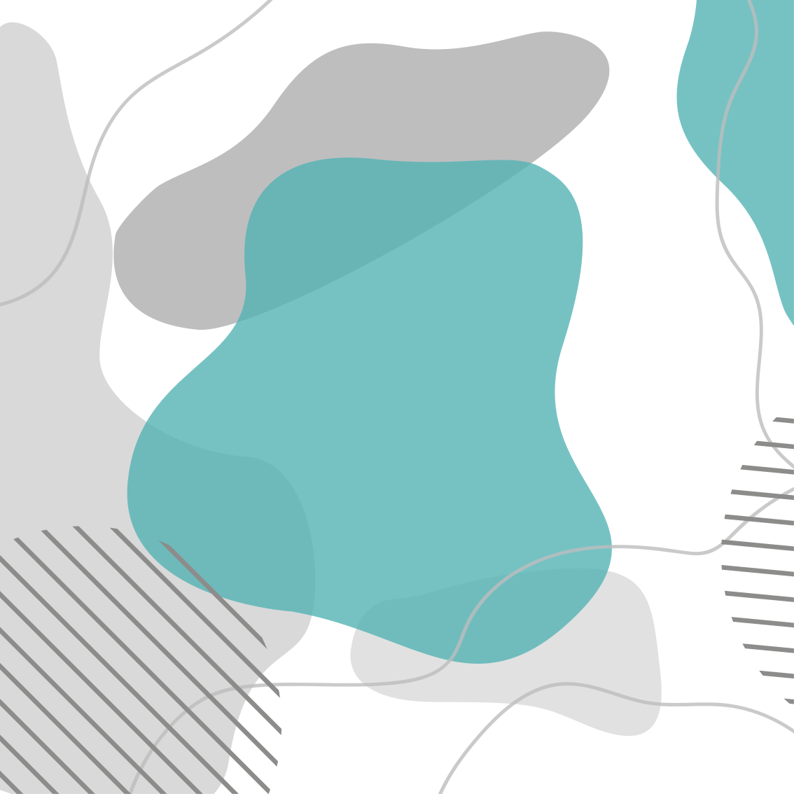 Poster para sala com formas de arte em azul e verde - TenStickers