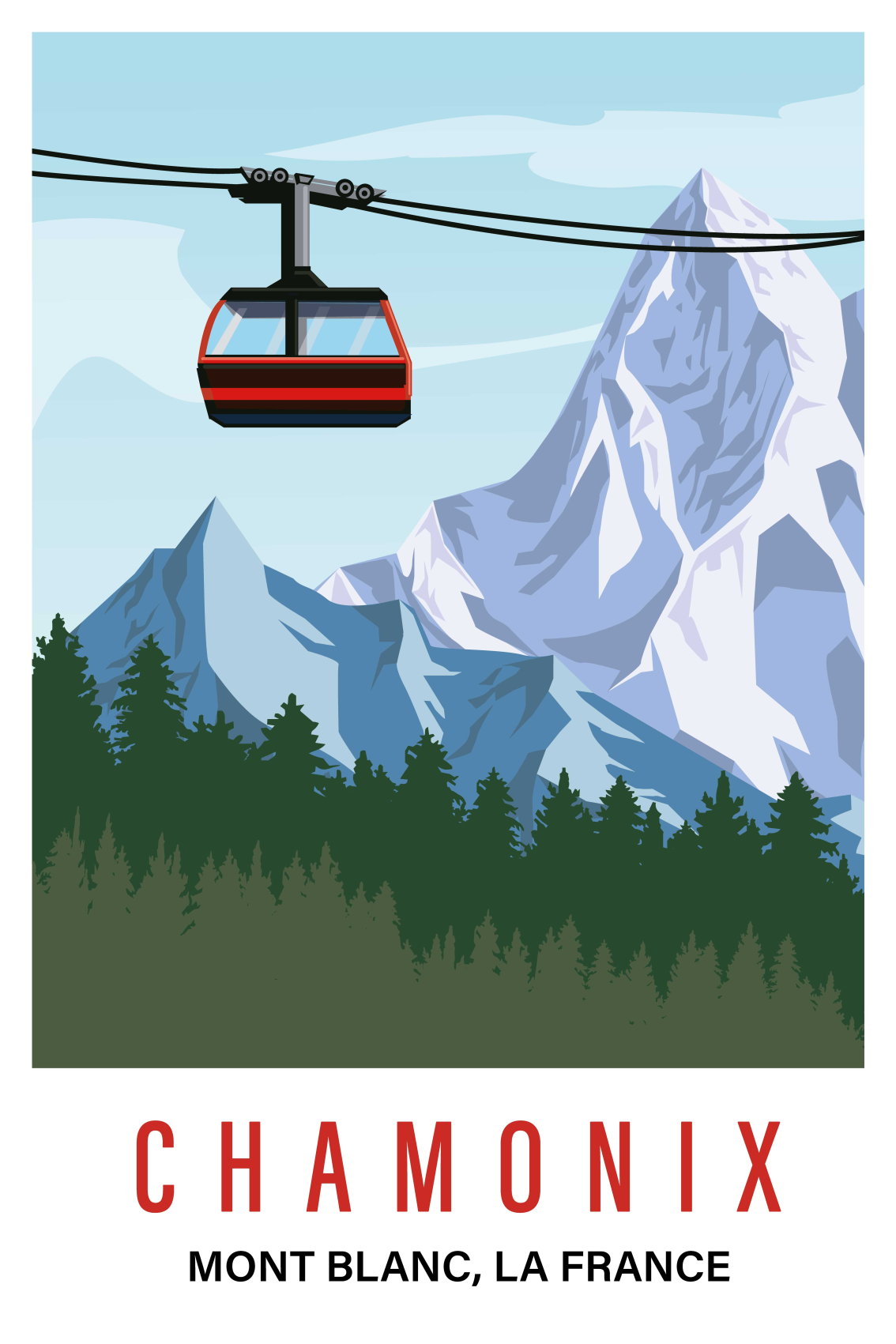 Poster para sala montanha de chamonix - TenStickers