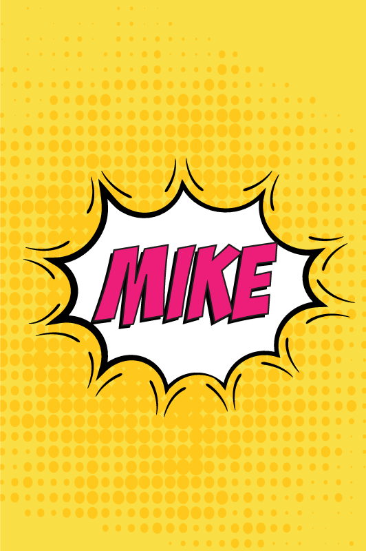 Poster infantil do nome do quadrinho - TenStickers