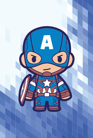 Poster infantil super-herói azul - TenStickers