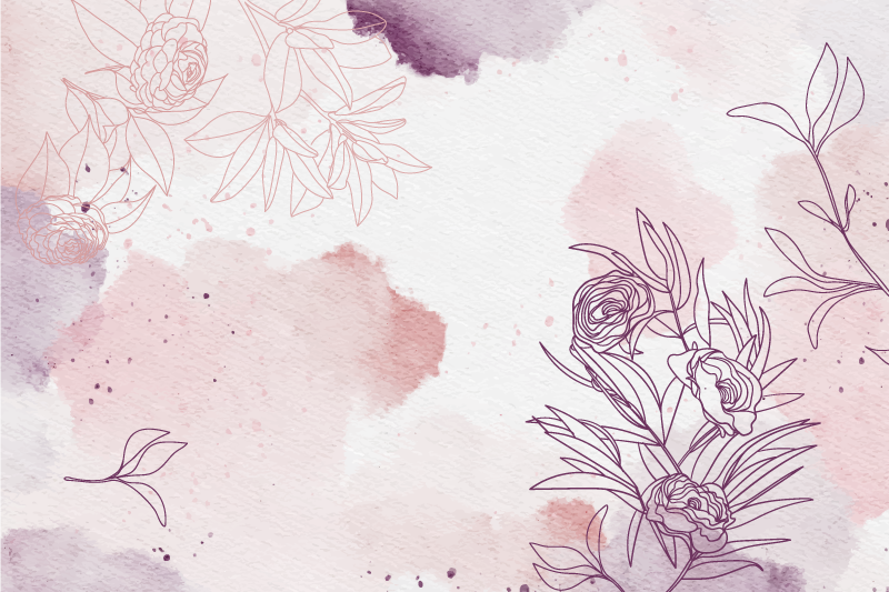 Poster de flores e plantas em tons suaves - TenStickers