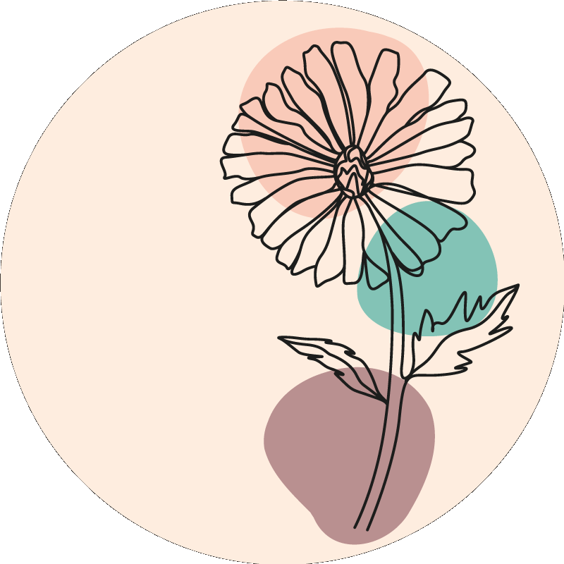 Poster de flores e plantas desenho de margarida - TenStickers