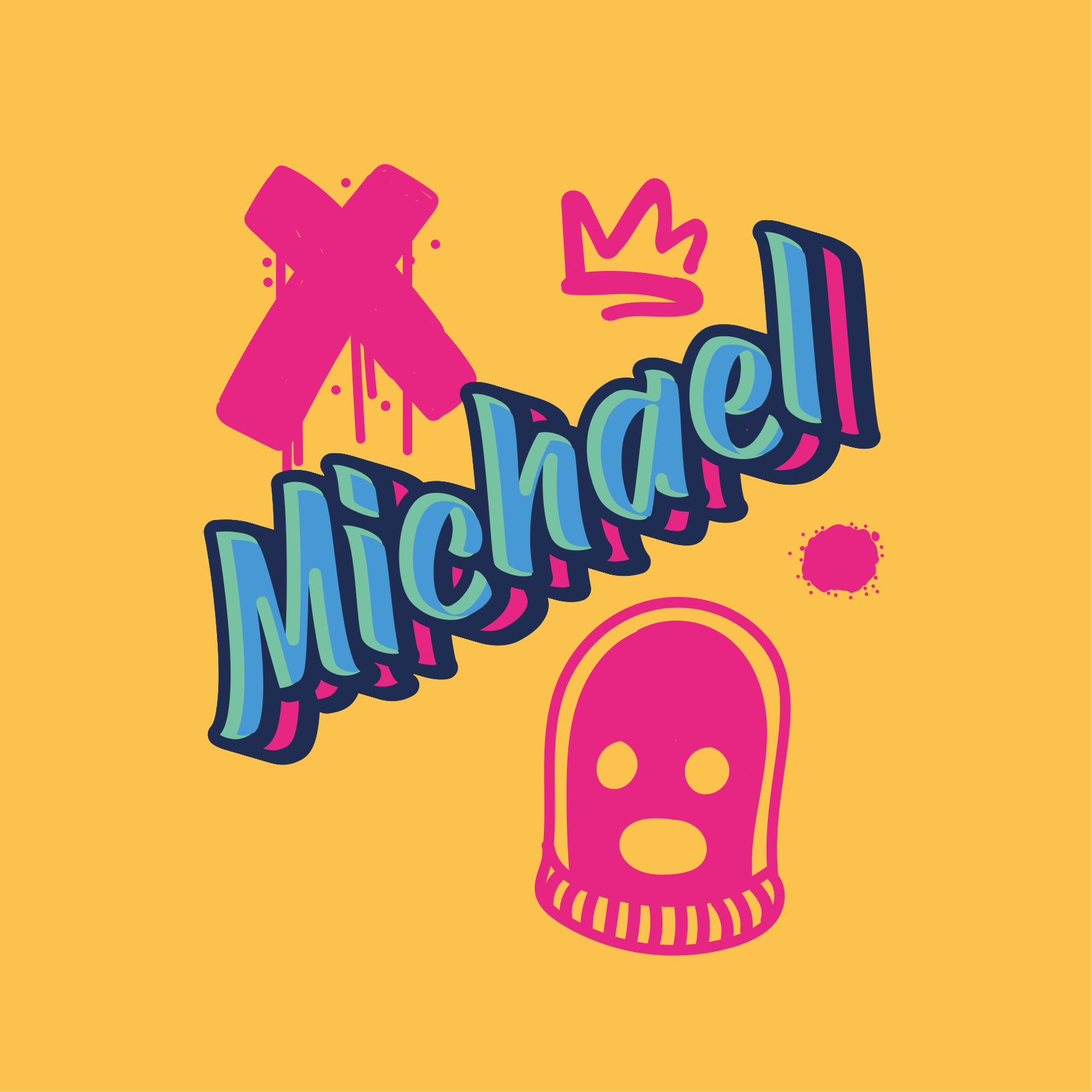 Poster juvenil expressão em letras negras - TenStickers